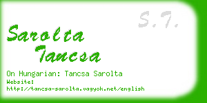 sarolta tancsa business card